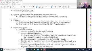 April 5, 2021 City Council meeting