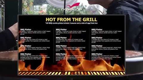 Motion Background Digital Menu Boards Using NoviSign Digital Signage