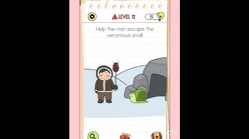 Brain test All star IQ boost Master Level 12 help the man escape the venomous snail