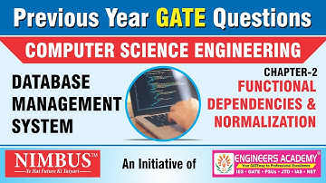 Previous Year GATE Questions | Computer Science Engineering | DBMS | Qn- 21 | Ch-2