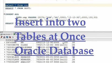 How to Insert into two tables in one Query | Oracle
