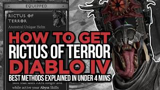 How to Get Rictus of Terror in Diablo 4 FAST - Farm Methods Explained in Under 4 minutes