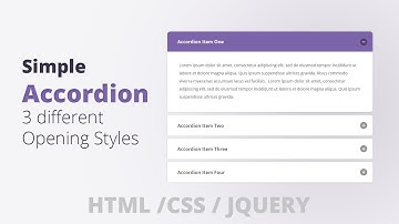 How to Build a Simple Accordion Sliding Item/Menu with active class  using html, css, jquery