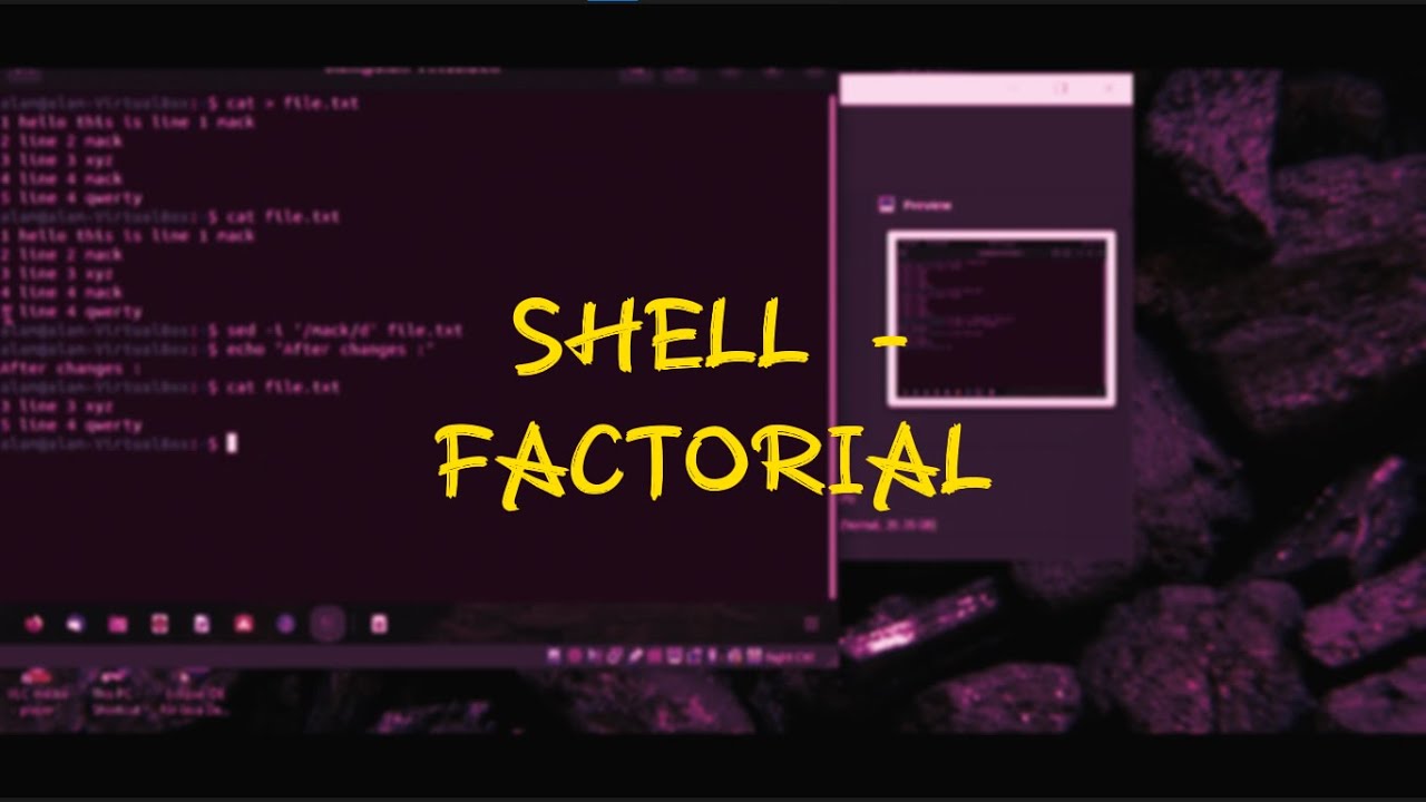Shell Script - Factorial Of A Number | 01 (NO VOICE-OVER)# ...
