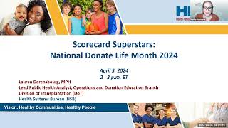 Scorecard Superstars: National Donate Life Month 2024 Webinar