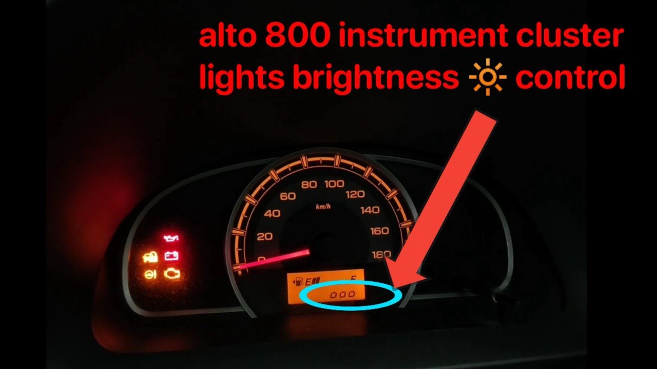 alto 800 instrument cluster lights brightness 🔆 control how to
