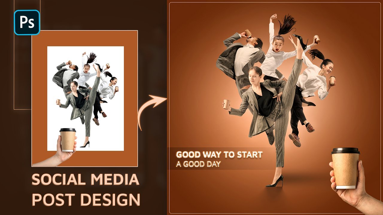 How to Create Social Media Post Design in Photoshop \ Photoshop ...
