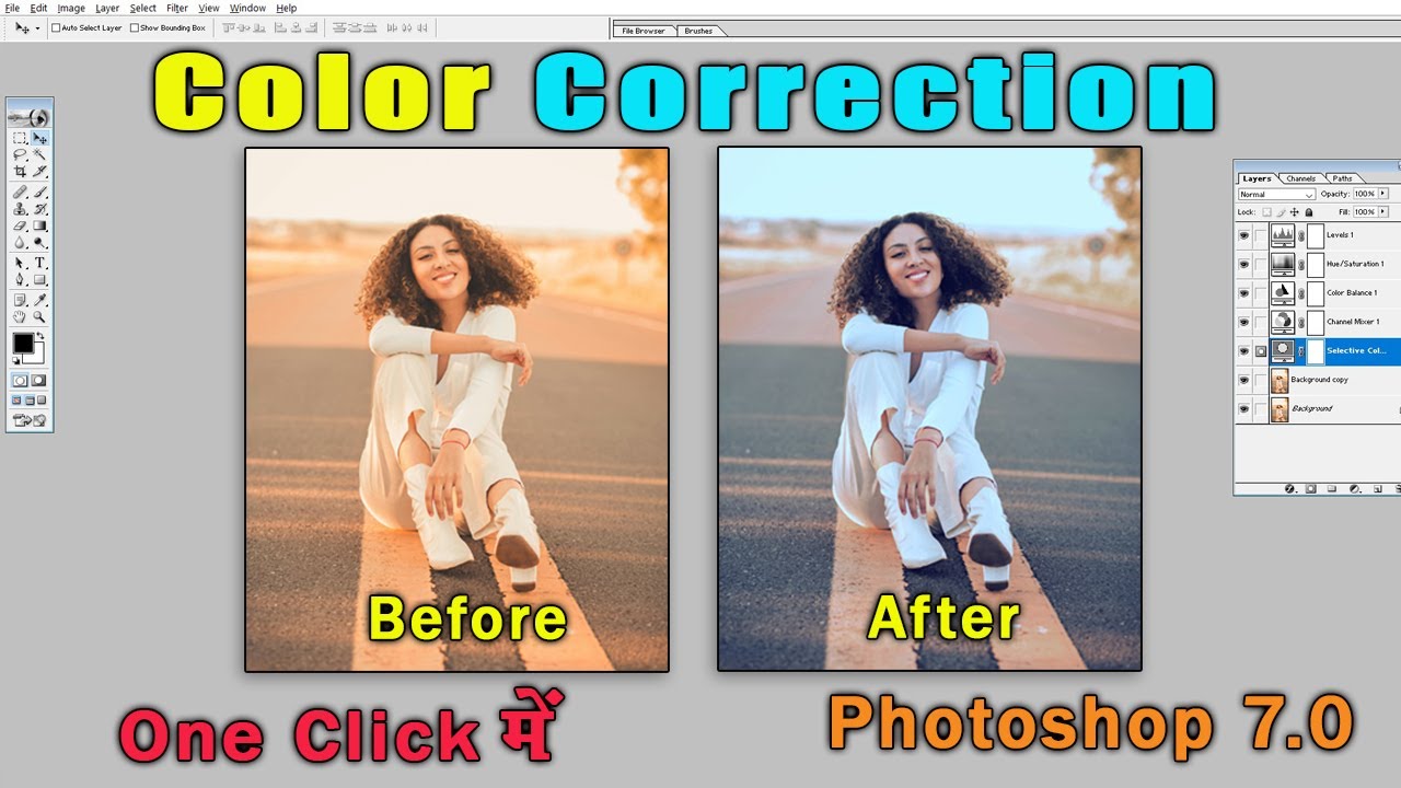 Color Correction in Photoshop 7.0 | Color Correction Tutorial ...
