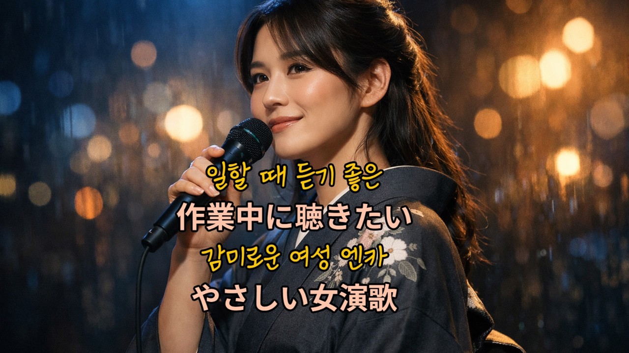 일할 때 듣기 좋은 감미로운 여성 엔카 모음집   作業中に聴きたい やさしい女演歌集