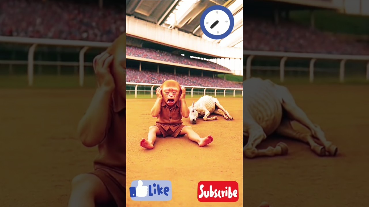 Poor monkey and his weak horse enter the race  Then Happened 