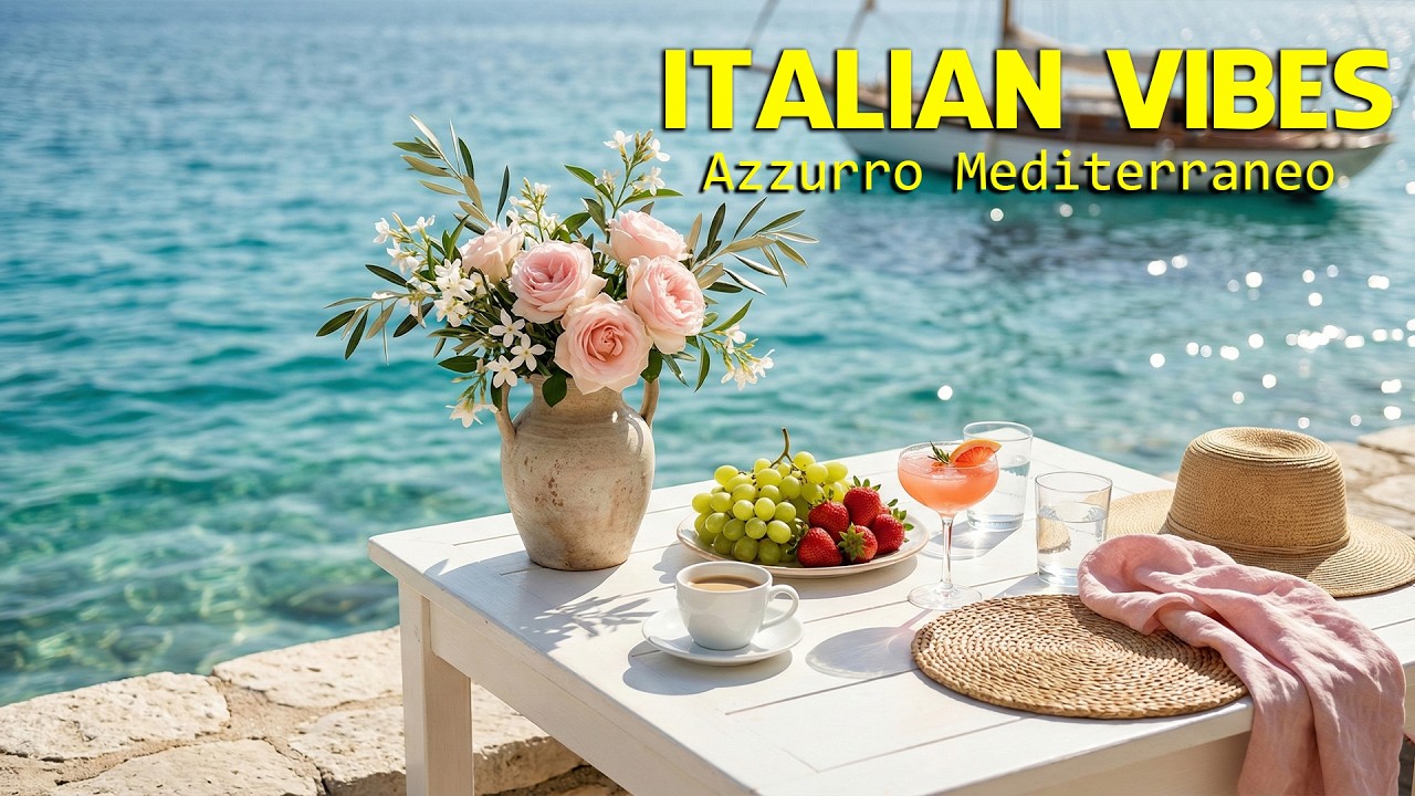 The Best 🇮🇹 Italian Music🎶 Italian Vibes 🎶 1+ Hour Scenic Amalfi Coast & Lake Como Relaxation 4K