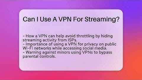 Can I Use A VPN For Streaming? - Everyday-Networking