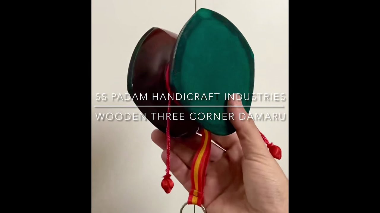 Tibetan Wooden Damaru | Lord Shiva Damru | SS Padam Handicraft Industries | SD Mix