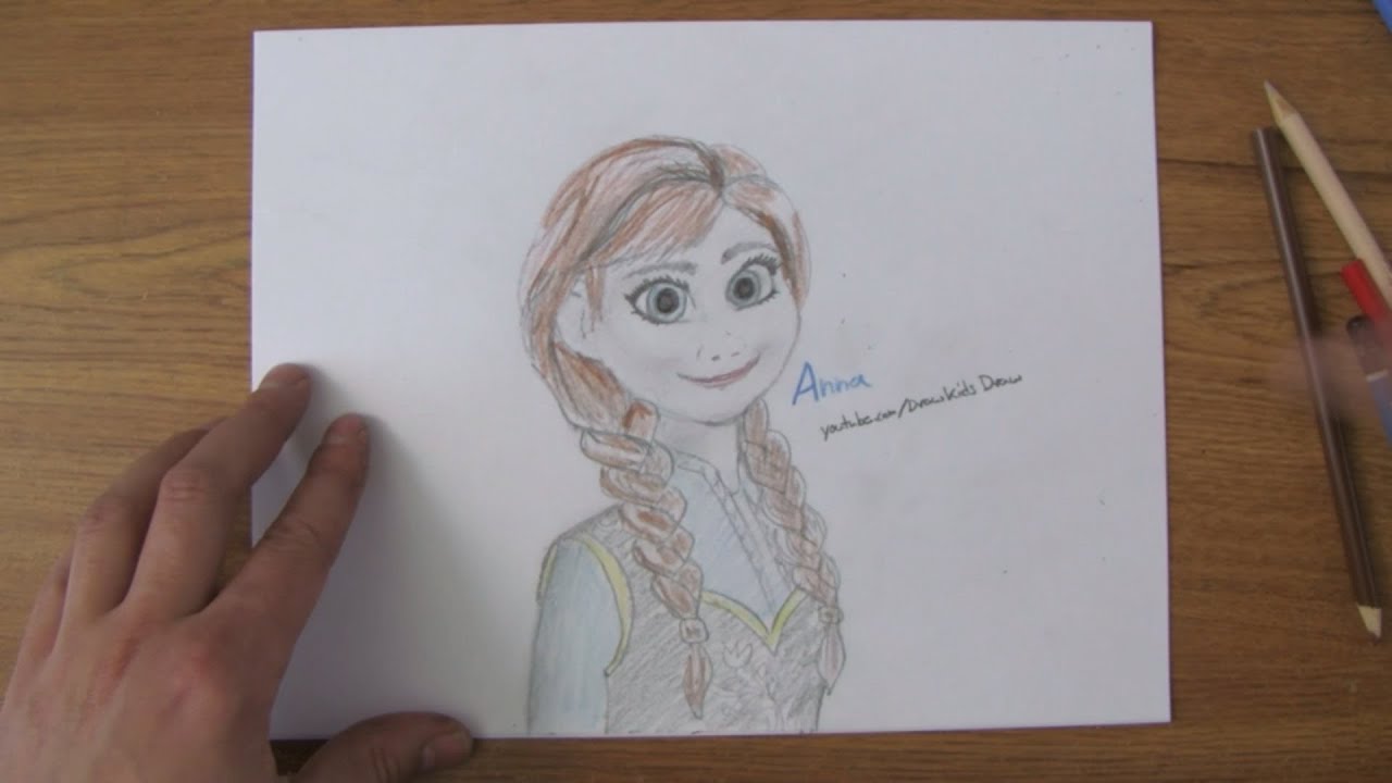 How To Draw Anna From Frozen (Advanced) - YouTube