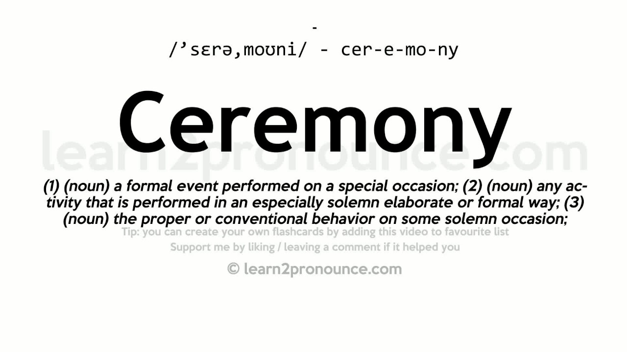 what is meaning of presentation ceremony