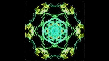 green and dark green animation flower effect