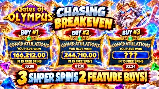 035 | Gates of Olympus 2500 ⚡ CHASING BREAKEVEN | 3 Super Free Spins 2 Buys!