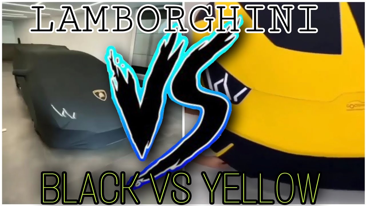 Black Lamborghini VS Yellow Lamborghini | Lamborghini Aventador | Song Name In Comment Box