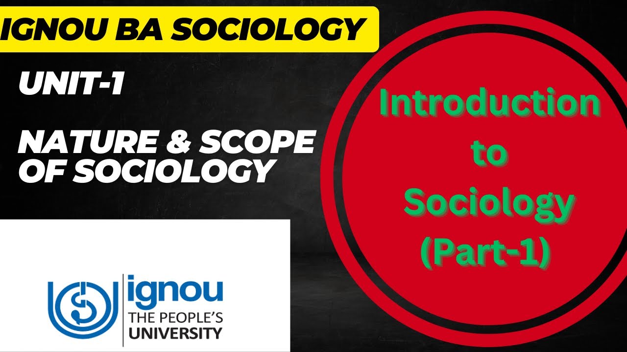 ESO-11 The Study Of Society UNIT-1(Part-1)| IGNOU BA SOCIOLOGY # ...