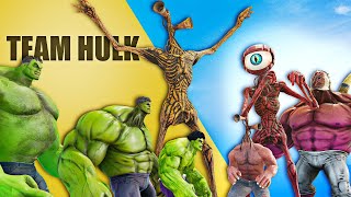 Hulk Vs Siren Head Team Green Hulk Fights Team Red Hulk E108 The Epic Battle