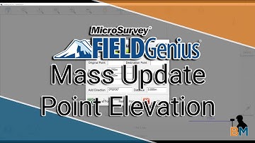 MicroSurvey FieldGenius How To: Mass Update Point Elevation | Bench Mark