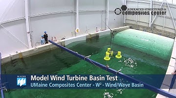 Model Floating Wind Turbine Basin Testing at UMaine