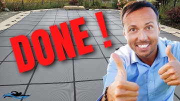 Installing a Swimming Pool Winter Safety Cover After Closing