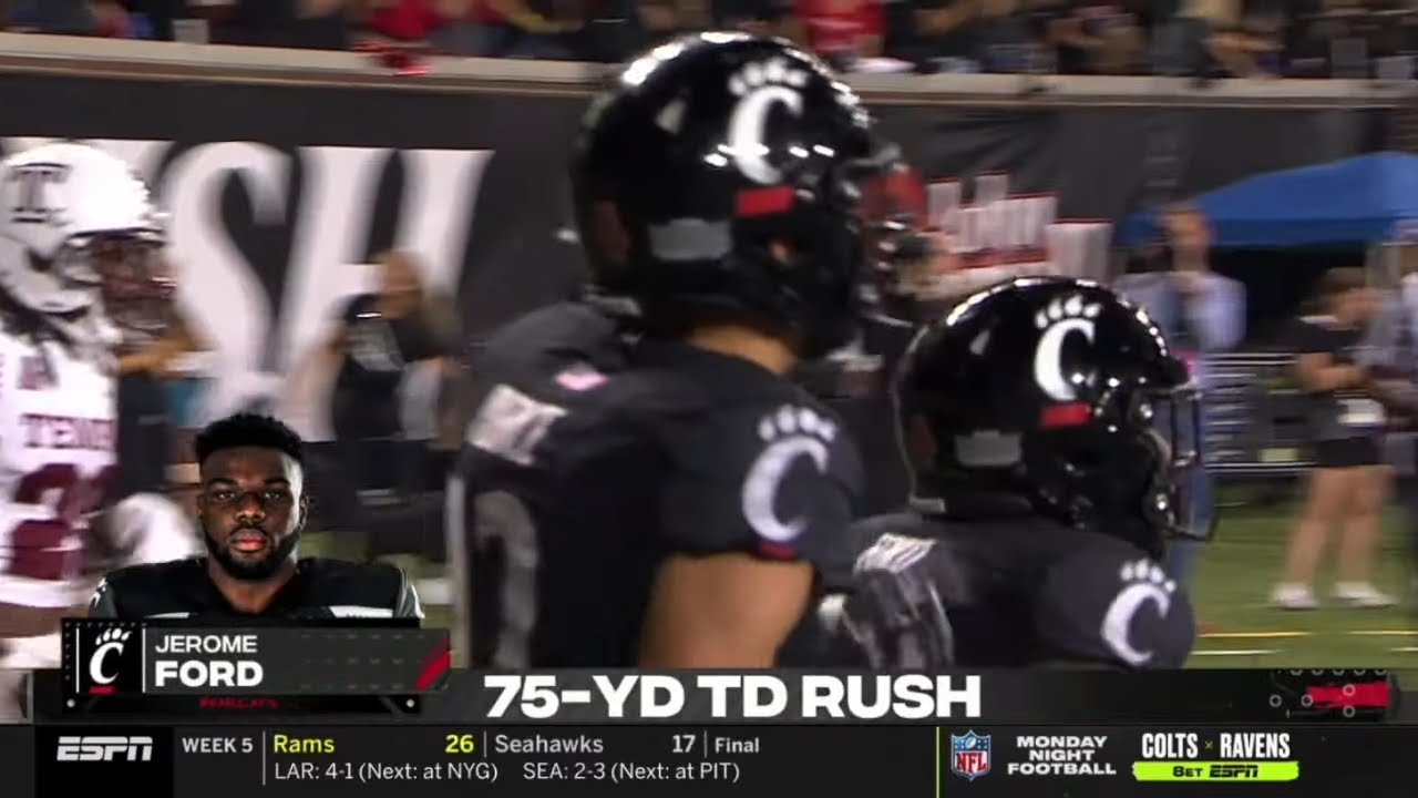 Cincinnati RB Jerome Ford 75 Yard TD vs Temple | 2021 College Football