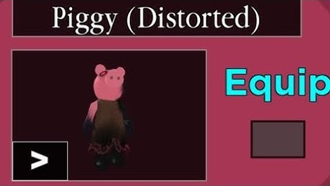 Roblox Piggy Distorted Piggy Skin Showcase