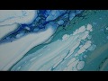 "Ice River" (Web Technique) with fluid acrylics