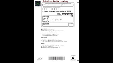 Edexcel - iGCSE - Biology - Paper 1B - June 2022 - Solutions By Mr Harding