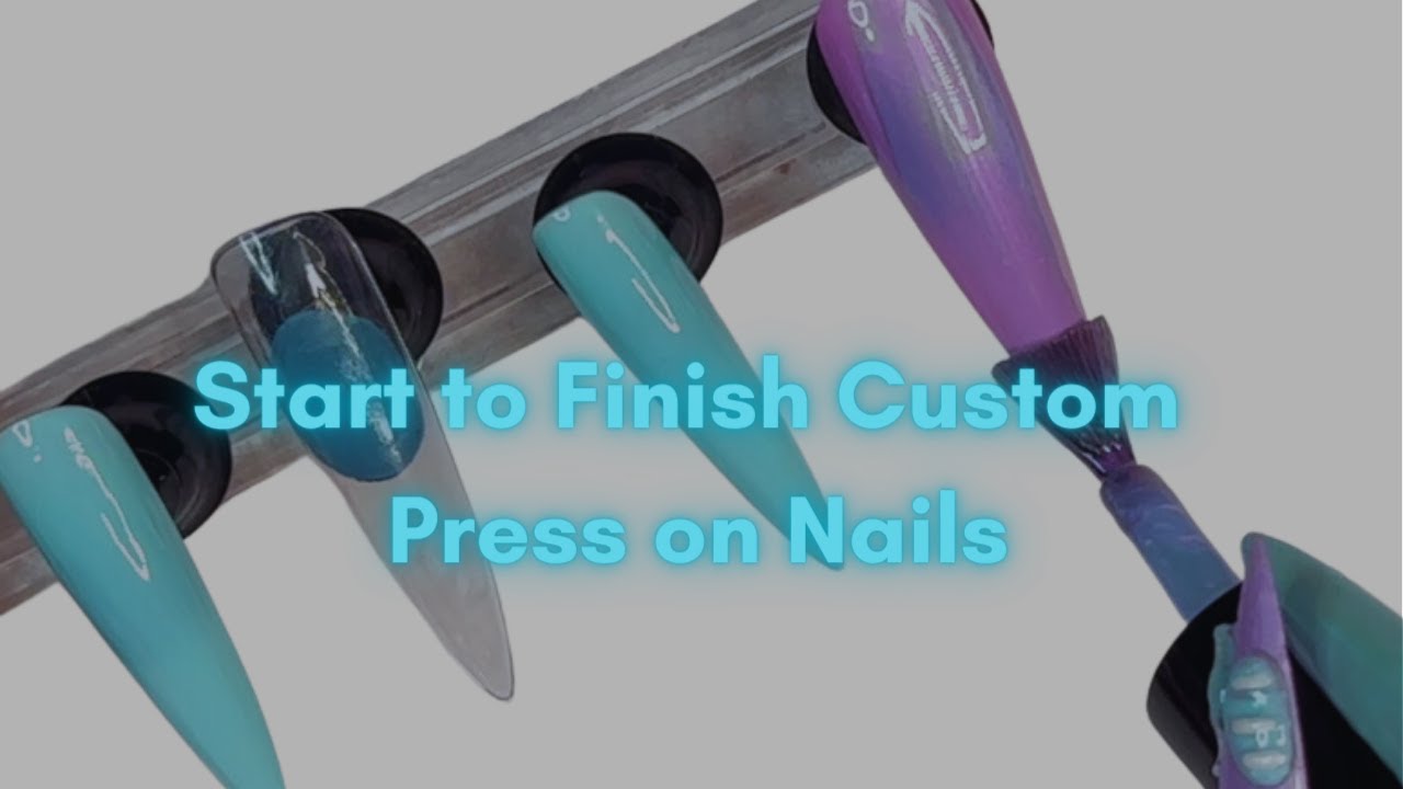 Start to Finish Custom Press ons w/ 3d nail art