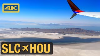 Southwest Airlines Boeing 737-800, Salt Lake City International Airport SLC to Houston Hobby HOU, 4K Flight Report Salt Lake City Slc To Houston Hou Southwest Boeing 737 Max8