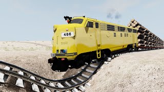 Trains Vs Potholes #37 - BeamNG Drive