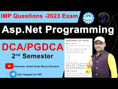 Imp Questions- Exam 2023- Programming with ASP.Net - PGDCA2 | MCU Main Exam Important Questions
