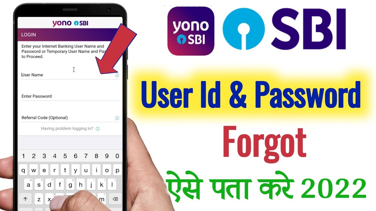 sbi banking username login password how to