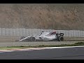 F1 2017 barcelona test lance stroll crash williams