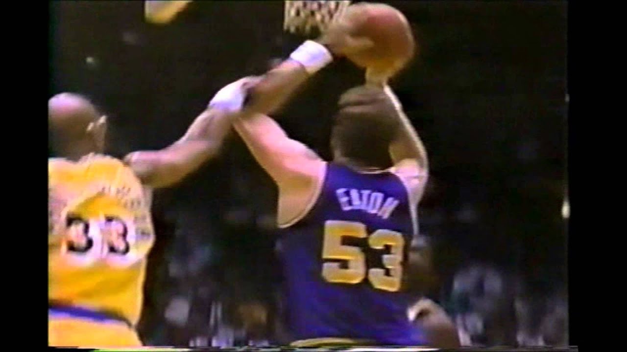 Mark Eaton Dunk Vs Kareem Abdul Jabbar Youtube