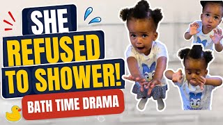 Zuri REFUSED to Have a Shower 😂 | Toddler Bath Time Drama!