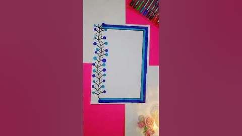 Very Easy Border Design For Project/Border Designs#art #assignment #shorts #ytshorts #satisfying