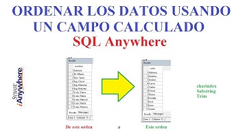 ¿Cómo ordenar los datos de un campo, usando un campo calculado. SQL ANYWHERE?
