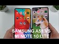 Xiaomi Mi Note 10 Lite vs Samsung Galaxy A51 | Fingersprint, Speedtest, Camera Comparison