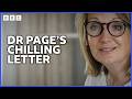 Dr pages letter  murder trial the killing of dr brenda page  bbc scotland