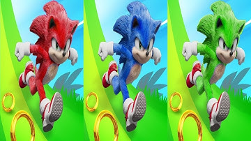 Sonic Dash - TEEN SONIC VS KNUCKLES VS VECTOR Gameplay HD