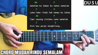 Tutorial Chord Mudah Lagu TitiKamal - Rindu Semalam | Mudah (semalam kutahan kutahan semalam)