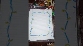 easy and 🆒, simplest boder design for physics project #youtubeshorts #art #drawing 💐👋😍💕