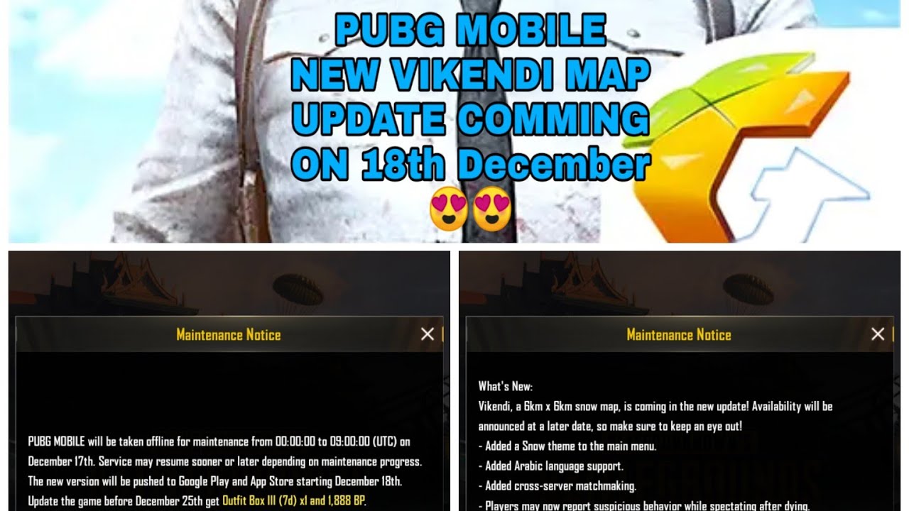 Pubg Mobile New Update Vikendi Map Comming On 18th December Youtube