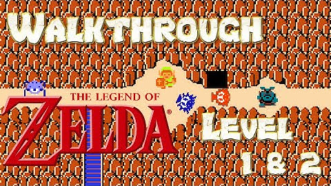 Legend of Zelda NES Walkthrough Dungeons 1 & 2 (Eagle & Moon) - Full 1986 Gameplay on Original NES
