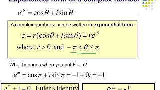 Y13 FM Complex numbers in Exponential Form