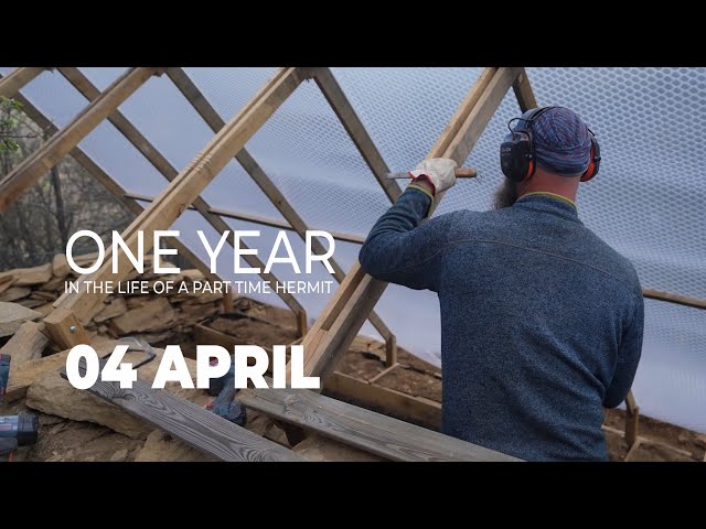 One Year in the Life of a Part Time Hermit - April - Of terracing, a roof and the coming rains class=